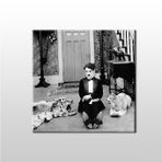 Technopa Charlie Chaplin 200x200 cm Kanvas Tablo