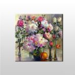 Technopa Çiçekler 70x70 cm Kanvas Tablo