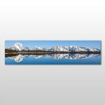 Technopa Dağ ve Göl 240x80 cm Kanvas Tablo
