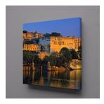 Technopa Deniz Kenarı Şehir 70x70 cm Kanvas Tablo