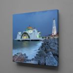 Technopa Deniz Kenarında Cami 80x80 cm Kanvas Tablo