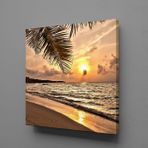 Technopa Deniz Üzerine Doğan Güneş 25x25 cm Kanvas Tablo