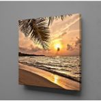 Technopa Deniz Üzerine Doğan Güneş 70x70 cm Kanvas Tablo