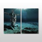 Technopa Denizaltı Korkuluk 90x80 cm Kanvas Tablo