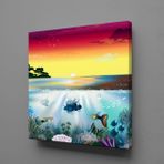 Technopa Denizde Renkli Balıklar 30x30 cm Kanvas Tablo