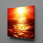 Technopa Denizi Yakan Güneş 70x70 cm Kanvas Tablo