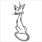 Technopa DERSTV773 20cm Kedi Folyo Sticker