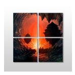 Technopa Dijital Dünya 140x140 cm Kanvas Tablo