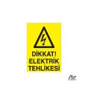Technopa Dikkat Elektrik Tehlikesi 50 x 70 cm Uyarı Levhası