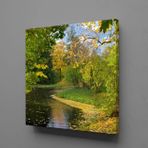 Technopa Dökülen Yapraklar 100x100 cm Kanvas Tablo
