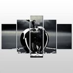 Technopa Elma Siyah 260x150 cm Kanvas Tablo