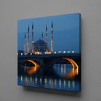 Technopa Gece Cami Köprü 30x30 cm Kanvas Tablo