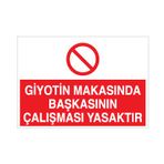 Technopa Giyotin Makasında Başkasının Çalışması Yasaktır Uyarı Levhası