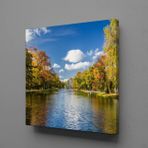 Technopa Göl ve Ağaçlar 60x60 cm Kanvas Tablo