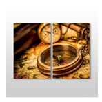Technopa Gold Pusula 60x50 cm Kanvas Tablo