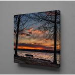 Technopa Gün Batımı Manzarası 70x70 cm Kanvas Tablo