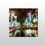 Technopa Işık Hızı Metropol 70x70 cm Kanvas Tablo