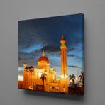 Technopa Işıklı Cami 25x25 cm Kanvas Tablo