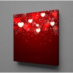 Technopa Işıklı Kalpler 100x100 cm Kanvas Tablo