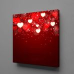 Technopa Işıklı Kalpler 80x80 cm Kanvas Tablo
