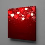 Technopa Işıklı Kalpler 90x90 cm Kanvas Tablo