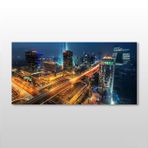 Technopa Işıklı Şehir 200x100 cm Kanvas Tablo