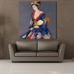 Technopa Japon Kadın Temalı 120x120 cm Kanvas Tablo