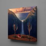 Technopa Kadehteki Kadın Erkek Dekoratif 120x120 cm Kanvas Tablo