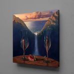 Technopa Kadehteki Kadın Erkek Dekoratif 40x40 cm Kanvas Tablo