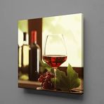 Technopa Kadehteki Kırmızı Şarap 40x40 cm Kanvas Tablo