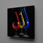 Technopa Kadehten Sıçrayan İçecekler 70x70 cm Kare Kanvas Tablo