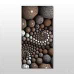 Technopa Kahverengi Gri Taşlar 70x105 cm Kanvas Tablo