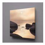 Technopa Kayalar ve Deniz 70x70 cm Kanvas Tablo