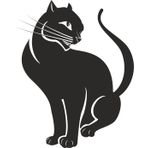 Technopa Kedi 160 cm Folyo Duvar Stickerı