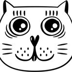 Technopa Kedi 50 cm Folyo Duvar Stickerı