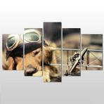 Technopa Köpek 245x140 cm Kanvas Tablo