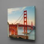 Technopa Köprü Kırmızı 200x200 cm Kanvas Tablo