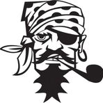 Technopa Korsan Adam 70 cm Folyo Duvar Stickerı