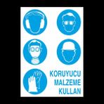 Technopa Koruyucu Malzeme Kullanın 20 x 30 cm Uyarı Levhası
