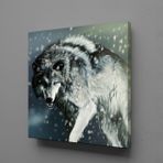 Technopa Koşan Kurt 30x30 cm Kanvas Tablo