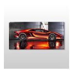 Technopa Lamborghini Kırmızı 240x120 cm Kanvas Tablo