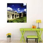 Technopa Mavi ve Yeşil 25x25 cm Kanvas Tablo