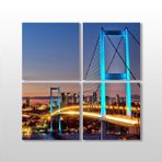 Technopa Mavi Yansıma Istanbul Köprü 80x80 cm Kanvas Tablo