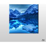 Technopa Mavi Yansıması 110x110 cm Kanvas Tablo