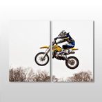 Technopa Motorcu 110x100 cm Kanvas Tablo