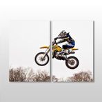 Technopa Motorcu 50x40 cm Kanvas Tablo