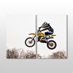 Technopa Motorcu 60x50 cm Kanvas Tablo