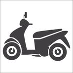 Technopa Motosiklet 20 cm Folyo Duvar Stickerı