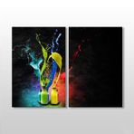 Technopa Naturel Boya Şişeleri 60x50 cm Kanvas Tablo
