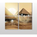 Technopa Piramitler 140x140 cm Kanvas Tablo
